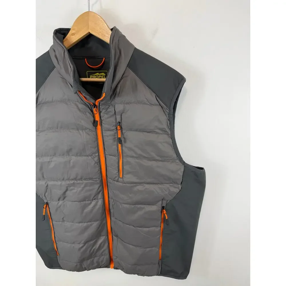 Propel Bass Engineered Hybrid Down Puffer Vest Grey Size XL Outdoors GH Bass - Picture 9 of 12